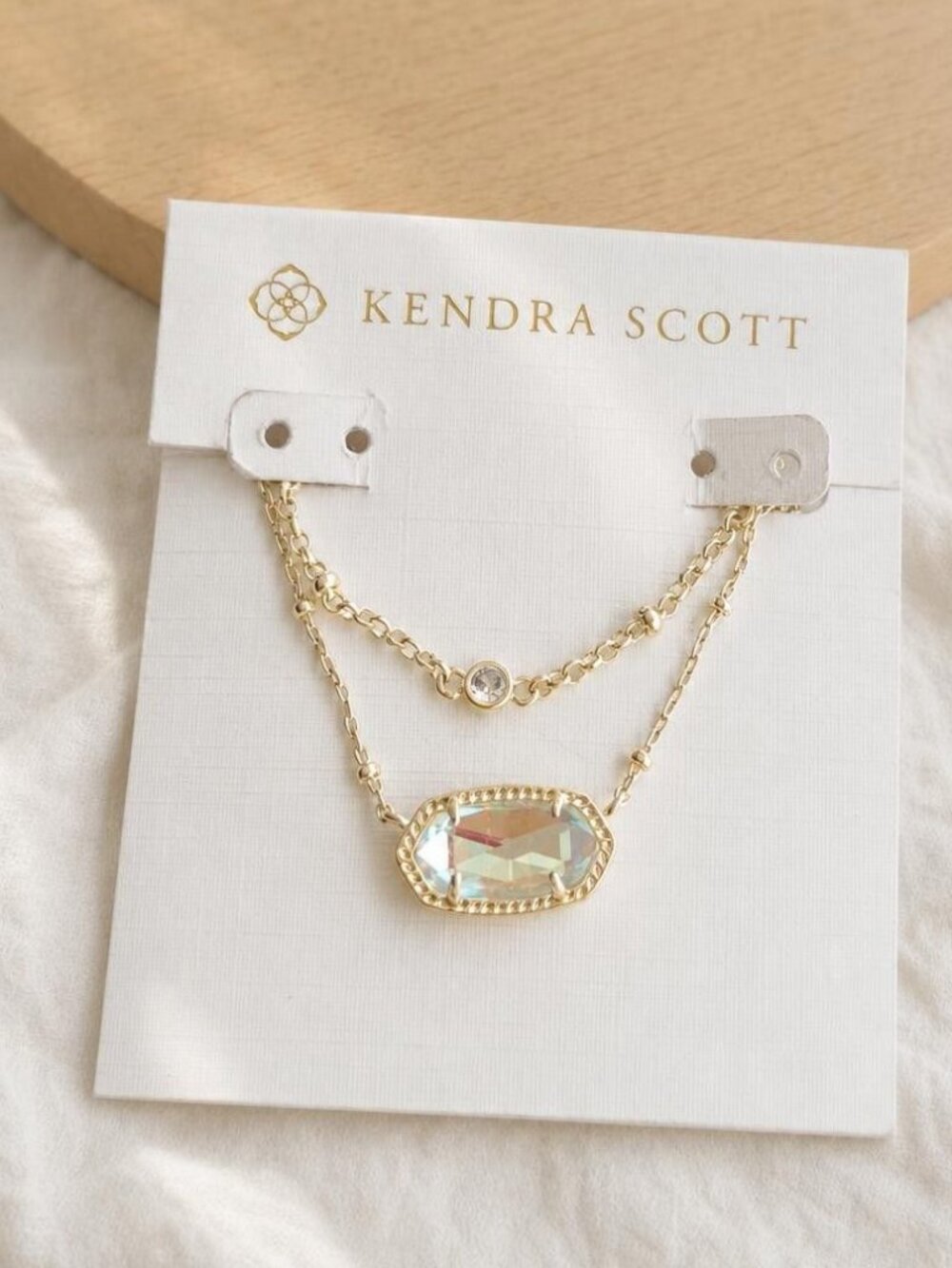 Kendra Scott Elisa Gold Dichroic Glass Layered Necklace
